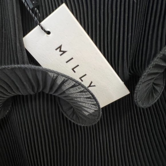 Milly Black Layered Ruffle Mini Dress - Picture 6 of 8